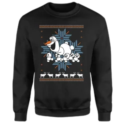 Disney Frozen Christmas Olaf And Snowmens Black Christmas Jumper 9 Disney Frozen Christmas Olaf And Snowmens Black Christmas Jumper -Cheap Christmas Franchises Store 11574828 9374625129975976