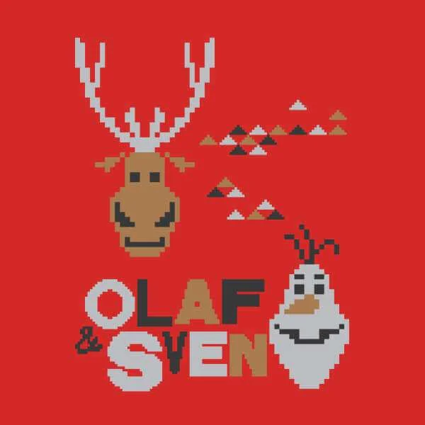 Disney Frozen Christmas Olaf And Snowmens Red Christmas Jumper 4 Disney Frozen Christmas Olaf And Snowmens Red Christmas Jumper - Image 2