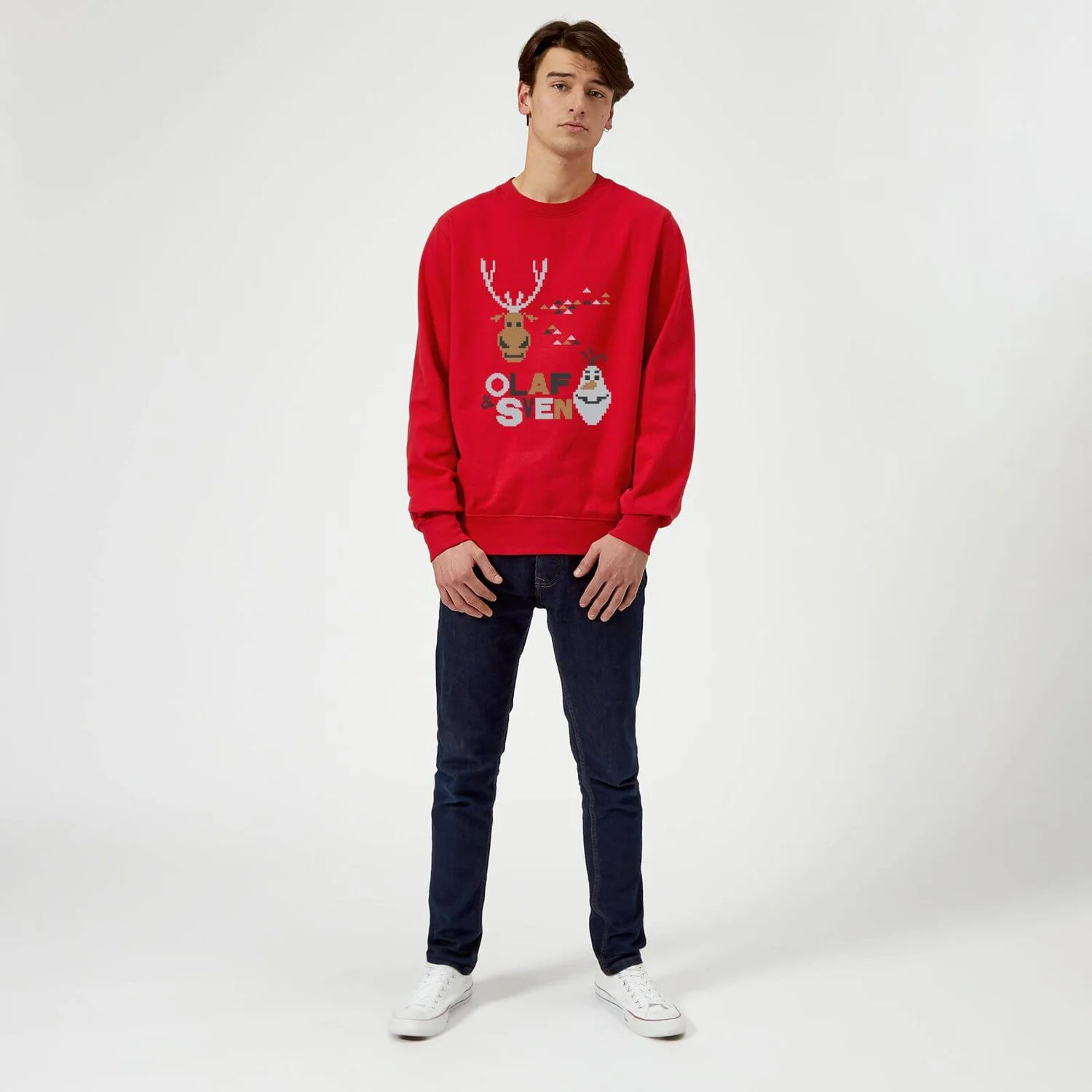 Disney Frozen Christmas Olaf And Snowmens Red Christmas Jumper 5 Disney Frozen Christmas Olaf And Snowmens Red Christmas Jumper - Image 3