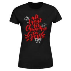 All I Want For Christmas Women's T-Shirt - Black -Cheap Christmas Franchises Store 11594349 1434623446318496