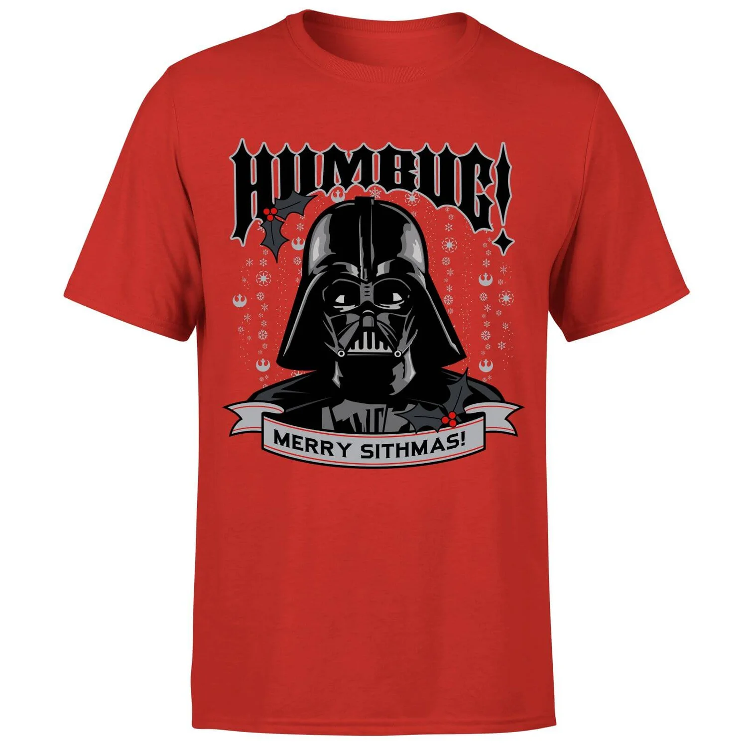 Star Wars Christmas Darth Vader Humbug! Red T-Shirt 8 Star Wars Christmas Darth Vader Humbug! Red T-Shirt - Image 6