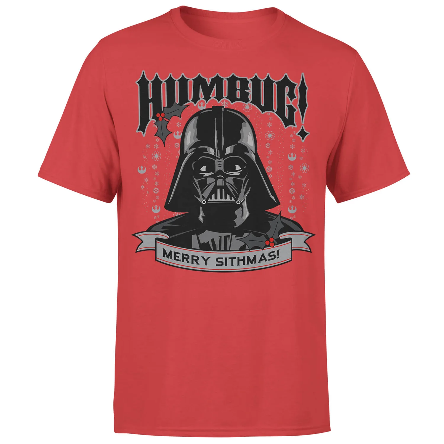 Star Wars Christmas Darth Vader Humbug! Red T-Shirt 3 Star Wars Christmas Darth Vader Humbug! Red T-Shirt