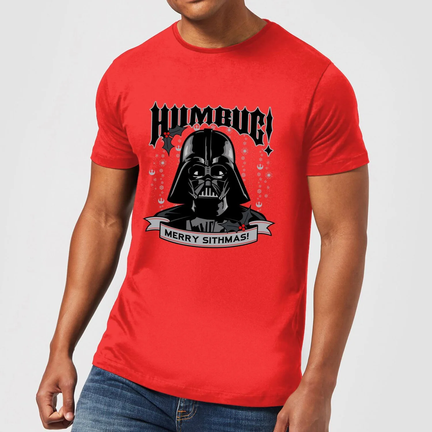 Star Wars Christmas Darth Vader Humbug! Red T-Shirt 4 Star Wars Christmas Darth Vader Humbug! Red T-Shirt - Image 2