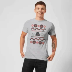 Star Wars Christmas Empire Knit Grey T-Shirt -Cheap Christmas Franchises Store 11602287 1054626646362186