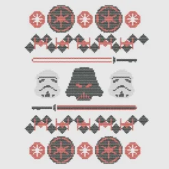 Star Wars Christmas Empire Knit Grey T-Shirt -Cheap Christmas Franchises Store 11602287 1944626646238742