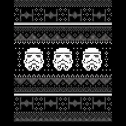 Star Wars Christmas Stormtrooper Knit Black T-Shirt -Cheap Christmas Franchises Store 11602305 1834626646891344