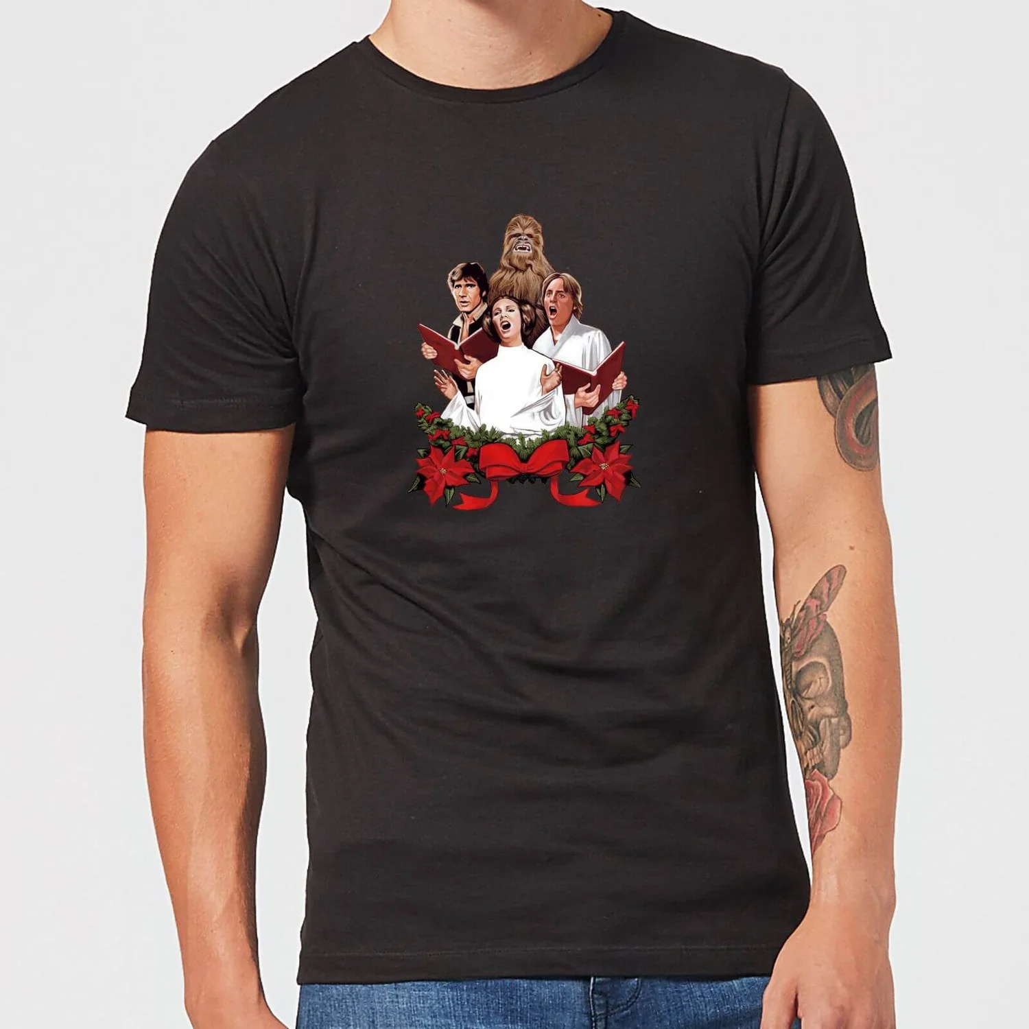 Star Wars Christmas Jedi Carols Black T-Shirt 4 Star Wars Christmas Jedi Carols Black T-Shirt - Image 2