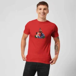 Star Wars Christmas Mistletoe Kiss Red T-Shirt -Cheap Christmas Franchises Store 11602347 9884626647904813