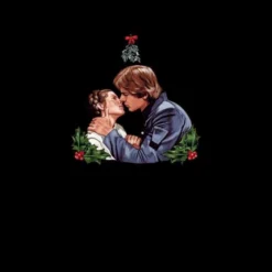 Star Wars Christmas Mistletoe Kiss Black T-Shirt -Cheap Christmas Franchises Store 11602365 1194626648631128