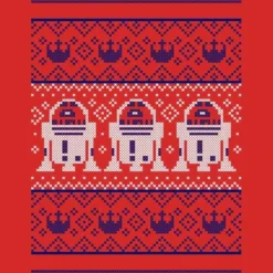 Star Wars Christmas R2D2 Knit Red T-Shirt -Cheap Christmas Franchises Store 11602377 1704626648891729