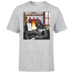 Star Wars Christmas Darth Vader Piano Player Grey T-Shirt