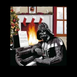 Star Wars Christmas Darth Vader Piano Player Black T-Shirt -Cheap Christmas Franchises Store 11602443 1564626634646346