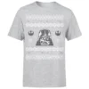 Star Wars Christmas Darth Vader Face Grey T-Shirt -Cheap Christmas Franchises Store 11602449 1424530710740512