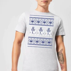 Star Wars Christmas R2D2 Knit Grey T-Shirt -Cheap Christmas Franchises Store 11602491 2624626651795600