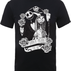 Disney The Nightmare Before Christmas Jack Skellington And Sally Black T-Shirt