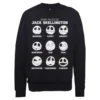 Disney The Nightmare Before Christmas Jack Pumpkin Faces Black Sweatshirt -Cheap Christmas Franchises Store 11654464 1564901822737947