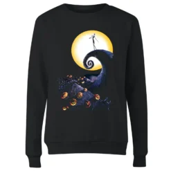 Disney The Nightmare Before Christmas Jack Skellington Pumpkin King Colour Women's Black Sweatshirt -Cheap Christmas Franchises Store 11654476 4354742704545147