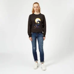 Disney The Nightmare Before Christmas Jack Skellington Pumpkin King Colour Women's Black Sweatshirt -Cheap Christmas Franchises Store 11654476 9304742704603203