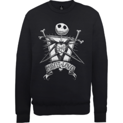 Disney The Nightmare Before Christmas Jack Skellington Misfit Love Black Sweatshirt