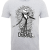 Disney The Nightmare Before Christmas Jack Skellington Bone Daddy Grey T-Shirt -Cheap Christmas Franchises Store 11654530 7824545454342074
