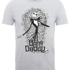Disney The Nightmare Before Christmas Jack Skellington Bone Daddy Grey T-Shirt