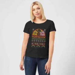 Rainbow Fairisle Christmas Sweatshirt Women's T-Shirt - Black 9 Rainbow Fairisle Christmas Sweatshirt Women's T-Shirt - Black -Cheap Christmas Franchises Store 11811426 1964623442962837