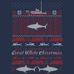 Jaws Great White Christmas Women's T-Shirt - Navy 8 Jaws Great White Christmas Women's T-Shirt - Navy -Cheap Christmas Franchises Store 11919479 1594624487765550