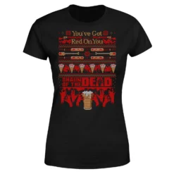 Shaun Of The Dead You've Got Red On You Christmas Women's T-Shirt - Black -Cheap Christmas Franchises Store 11919553 6754624296049143