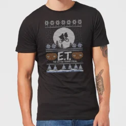 E.T. The Extra-Terrestrial Christmas Men's T-Shirt - Black