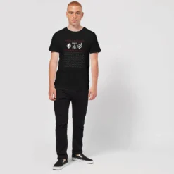 Dr. Seuss The Grinch Pattern Men's Christmas T-Shirt - Black -Cheap Christmas Franchises Store 11920296 8494624787304525