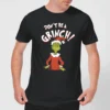 Dr. Seuss The Grinch Dont Be A Grinch Men's Christmas T-Shirt - Black -Cheap Christmas Franchises Store 11920305 1224624781730327