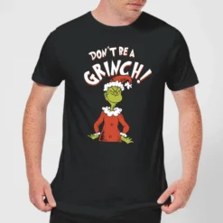 Dr. Seuss The Grinch Dont Be A Grinch Men's Christmas T-Shirt - Black