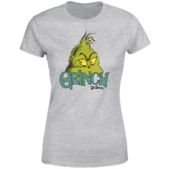 Dr. Seuss The Grinch Face Women's Christmas T-Shirt - Grey 11 Dr. Seuss The Grinch Face Women's Christmas T-Shirt - Grey -Cheap Christmas Franchises Store 11920371 3334624782757851