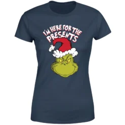 Dr. Seuss The Grinch Im Here For The Presents Women's Christmas T-Shirt - Navy 11 Dr. Seuss The Grinch Im Here For The Presents Women's Christmas T-Shirt - Navy -Cheap Christmas Franchises Store 11920377 1114624782933387