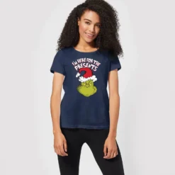 Dr. Seuss The Grinch Im Here For The Presents Women's Christmas T-Shirt - Navy 9 Dr. Seuss The Grinch Im Here For The Presents Women's Christmas T-Shirt - Navy -Cheap Christmas Franchises Store 11920377 1864624782868752