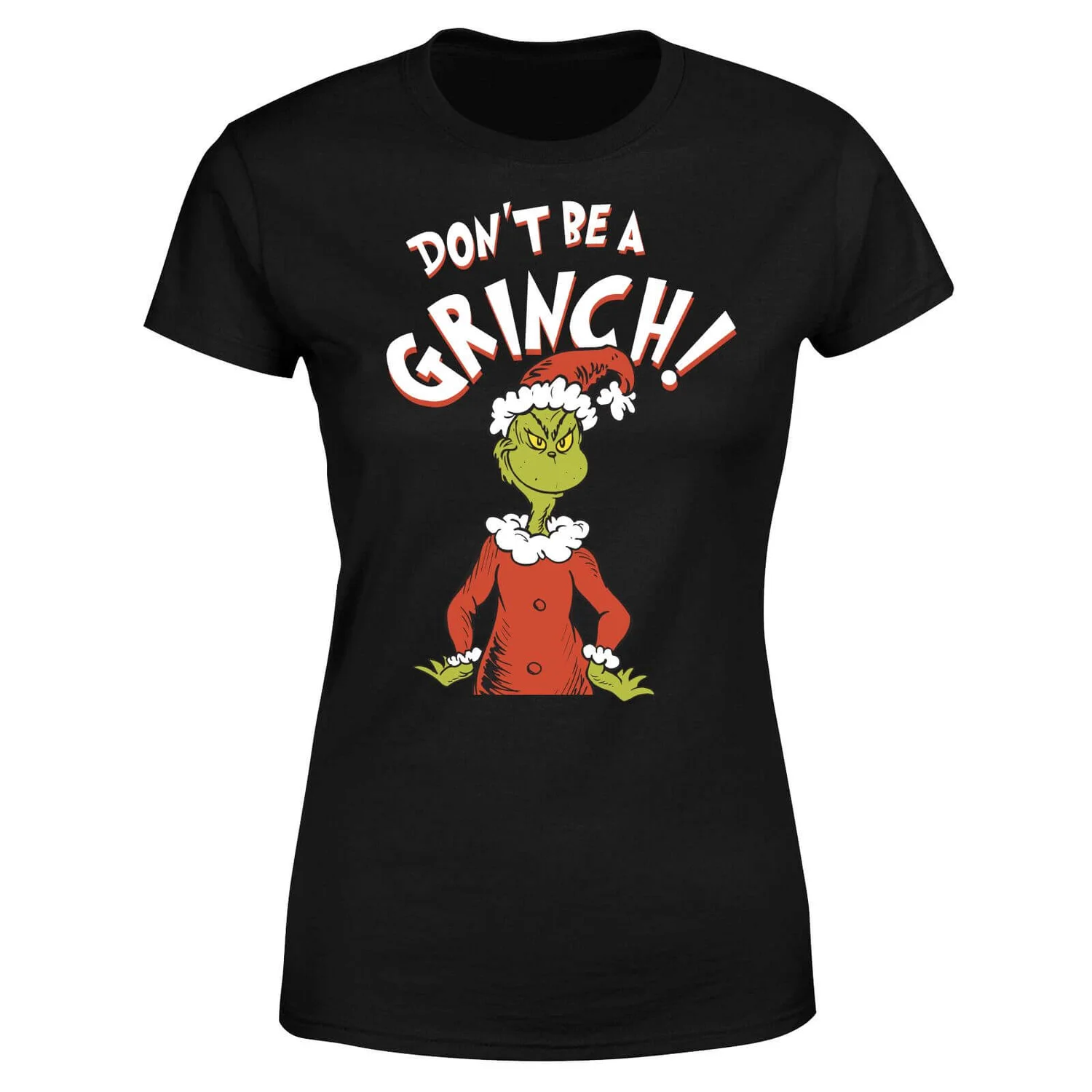 Dr. Seuss The Grinch Dont Be A Grinch Women's Christmas T-Shirt - Black 7 Dr. Seuss The Grinch Dont Be A Grinch Women's Christmas T-Shirt - Black - Image 5