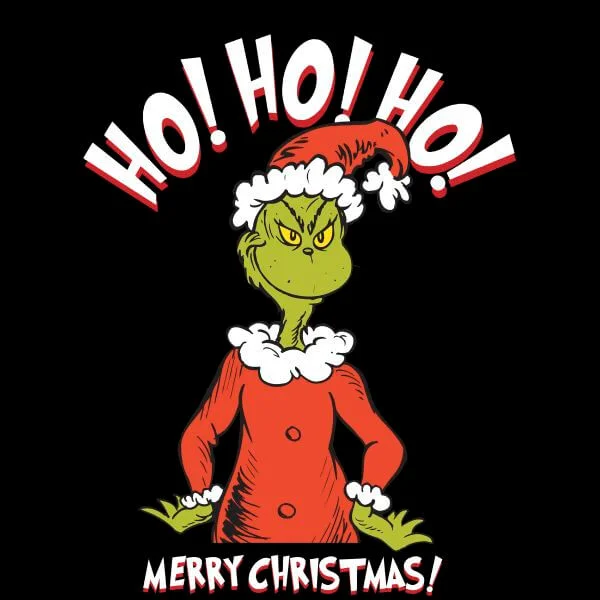 Dr. Seuss The Grinch Ho Ho Ho Smile Women's Christmas T-Shirt - Black 4 Dr. Seuss The Grinch Ho Ho Ho Smile Women's Christmas T-Shirt - Black - Image 2