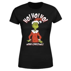 Dr. Seuss The Grinch Ho Ho Ho Smile Women's Christmas T-Shirt - Black 11 Dr. Seuss The Grinch Ho Ho Ho Smile Women's Christmas T-Shirt - Black -Cheap Christmas Franchises Store 11920389 1924624783186698
