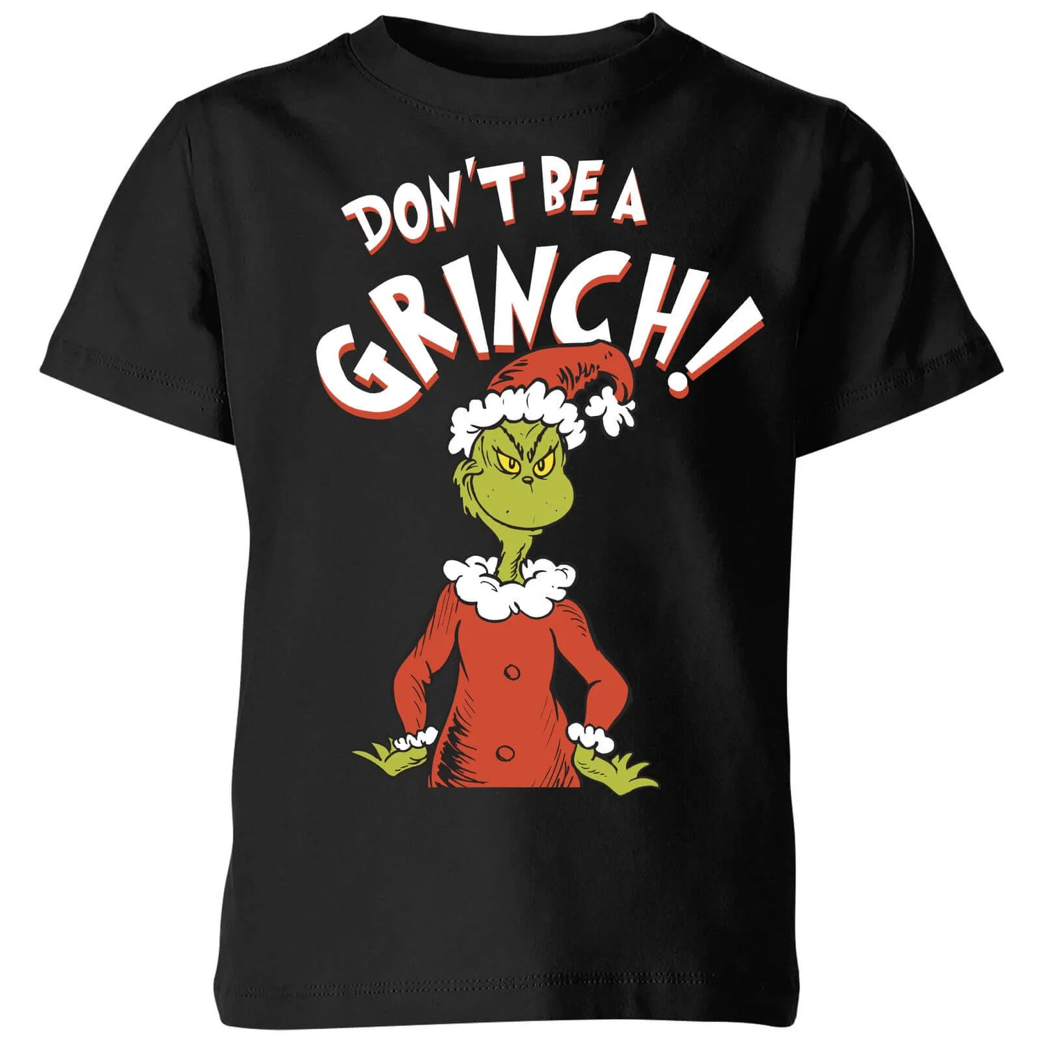 Dr. Seuss The Grinch Dont Be A Grinch Kids Christmas T-Shirt - Black 3 Dr. Seuss The Grinch Dont Be A Grinch Kids Christmas T-Shirt - Black