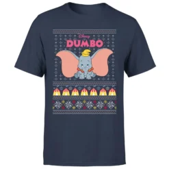 Disney Classic Dumbo Men's Christmas T-Shirt - Navy -Cheap Christmas Franchises Store 11923464 1504619812774209