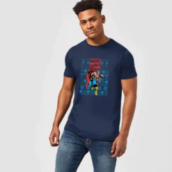 Marvel Avengers Thor Men's Christmas T-Shirt - Navy -Cheap Christmas Franchises Store 11923515 2614619815399365