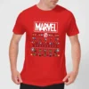 Marvel Avengers Pixel Art Men's Christmas T-Shirt - Red -Cheap Christmas Franchises Store 11923527 1224619816077146