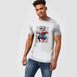 Marvel Avengers Classic Spider-Man Men's Christmas T-Shirt - Grey 9 Marvel Avengers Classic Spider-Man Men's Christmas T-Shirt - Grey -Cheap Christmas Franchises Store 11923537 1224619816674905