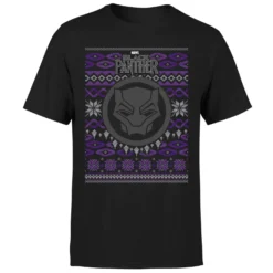 Marvel Avengers Black Panther Men's Christmas T-Shirt - Black -Cheap Christmas Franchises Store 11923629 1464619813339742