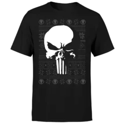 Marvel Punisher Men's Christmas T-Shirt - Black -Cheap Christmas Franchises Store 11923646 2054619813738835