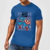 Marvel Avengers Captain America Men's Christmas T-Shirt - Royal Blue -Cheap Christmas Franchises Store 11923675 2244619814168714