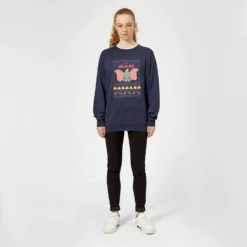 Disney Classic Dumbo Women's Christmas Jumper - Navy -Cheap Christmas Franchises Store 11923826 1564625260097826