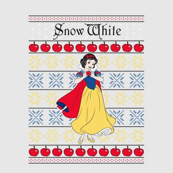 Disney Classic Snow White Women's Christmas T-Shirt - Grey 4 Disney Classic Snow White Women's Christmas T-Shirt - Grey - Image 2