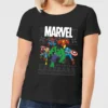 Marvel Avengers Group Women's Christmas T-Shirt - Black