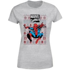 Marvel Avengers Classic Spider-Man Women's Christmas T-Shirt - Grey 11 Marvel Avengers Classic Spider-Man Women's Christmas T-Shirt - Grey -Cheap Christmas Franchises Store 11924004 1774624500707199